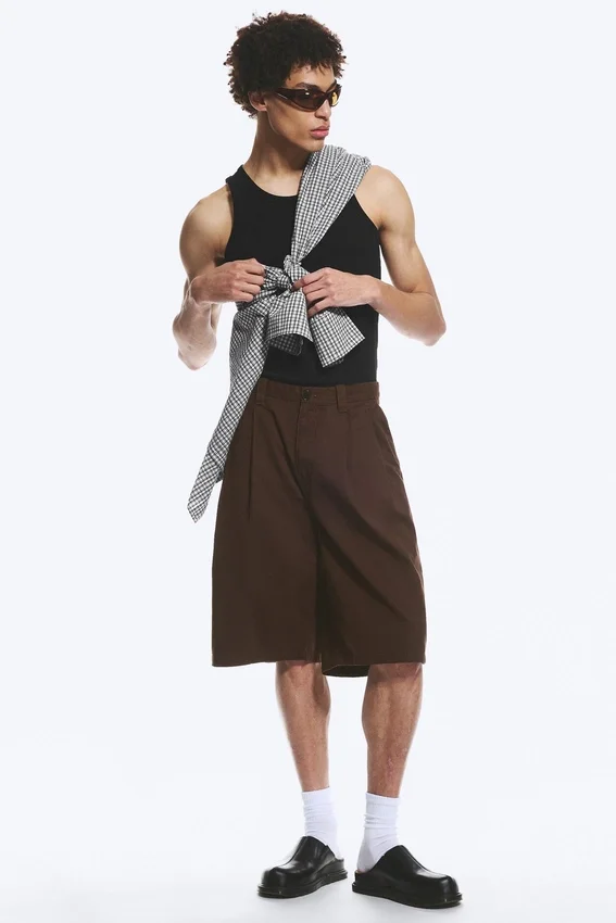 Cotton Chino Shorts – Dark Brown Cotton Chino Shorts – Dark Brown