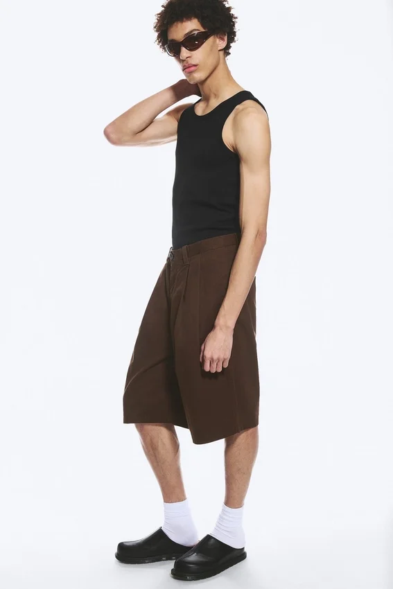 Cotton Chino Shorts – Dark Brown Cotton Chino Shorts – Dark Brown