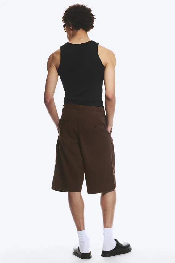 Cotton Chino Shorts – Dark Brown Cotton Chino Shorts – Dark Brown