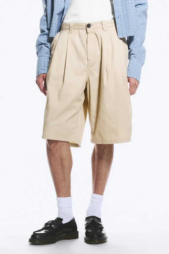 Cotton Chino Shorts – Light Dusty Beige Cotton Chino Shorts – Light Dusty Beige