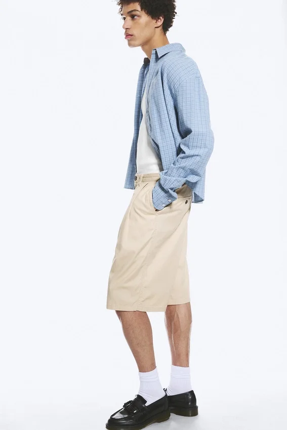 Cotton Chino Shorts – Light Dusty Beige Cotton Chino Shorts – Light Dusty Beige