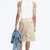 Cotton Chino Shorts – Light Dusty Beige Cotton Chino Shorts – Light Dusty Beige