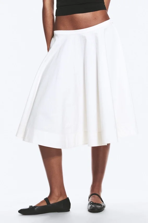 Cotton Circle Skirt – Dusty White Cotton Circle Skirt – Dusty White