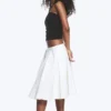 Cotton Circle Skirt – Dusty White Cotton Circle Skirt – Dusty White