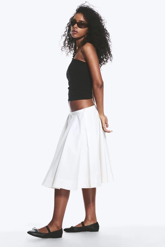 Cotton Circle Skirt – Dusty White Cotton Circle Skirt – Dusty White