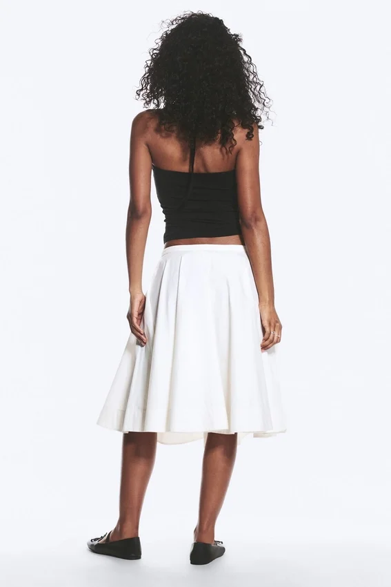 Cotton Circle Skirt – Dusty White Cotton Circle Skirt – Dusty White