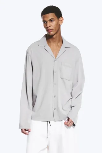 Cotton Lounge Shirt – Dusty Light Grey
