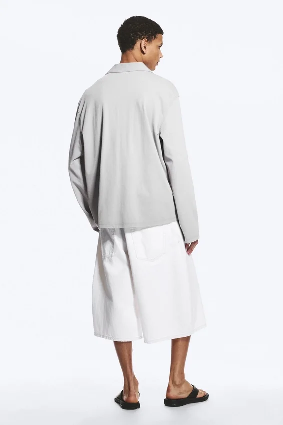Cotton Lounge Shirt – Dusty Light Grey Cotton Lounge Shirt – Dusty Light Grey