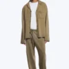 Cotton Lounge Shirt – Medium Dusty Khaki Green