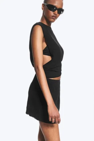 Cotton Mini Skirt – Black Cotton Mini Skirt – Black