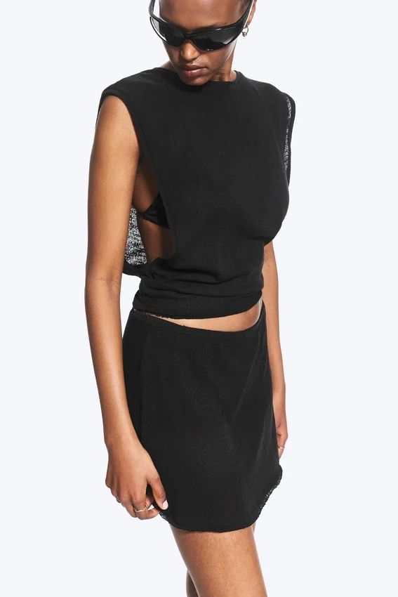 Cotton Mini Skirt – Black Cotton Mini Skirt – Black