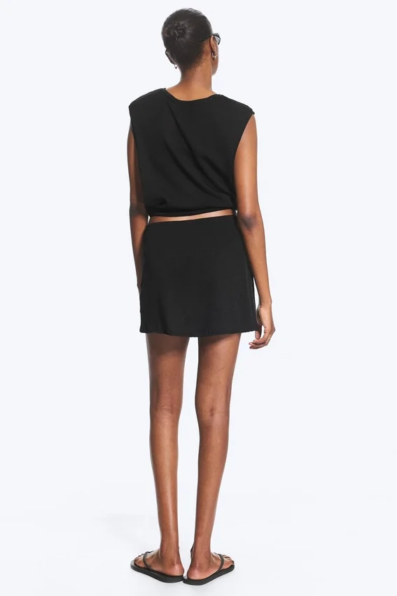 Cotton Mini Skirt – Black Cotton Mini Skirt – Black