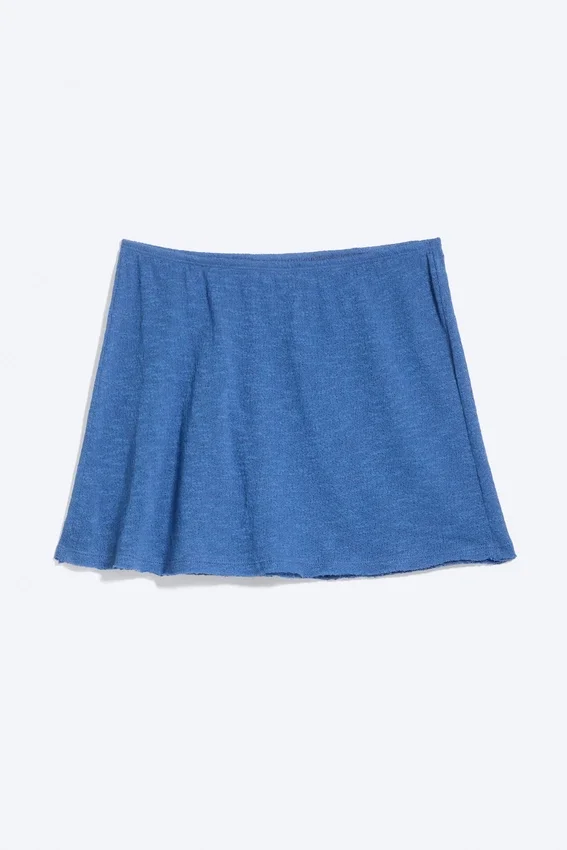 Cotton Mini Skirt – Blue Cotton Mini Skirt – Blue
