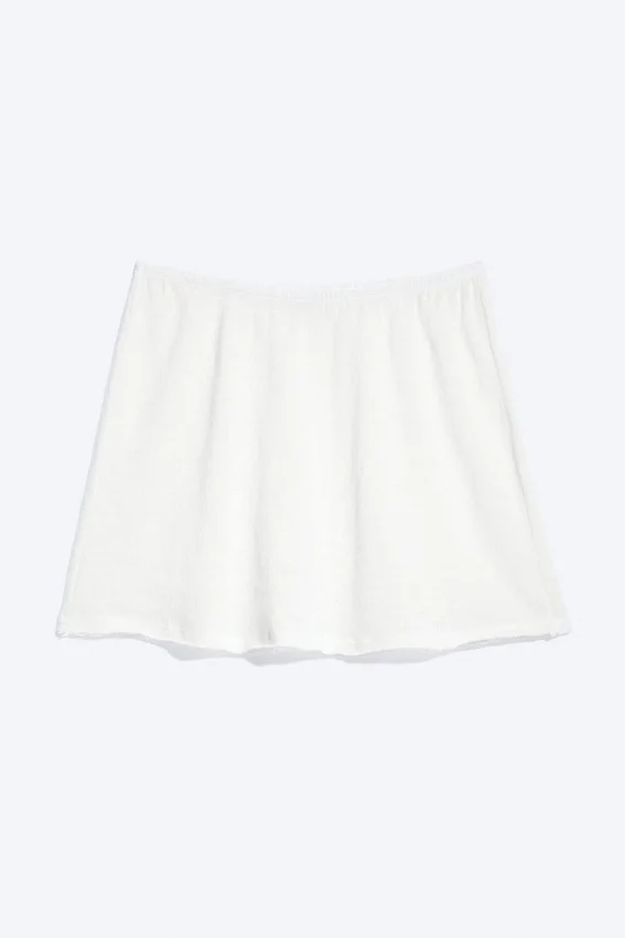 Cotton Mini Skirt – White Cotton Mini Skirt – White