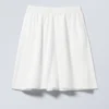 Cotton Poplin Midi Skirt – White Cotton Poplin Midi Skirt – White