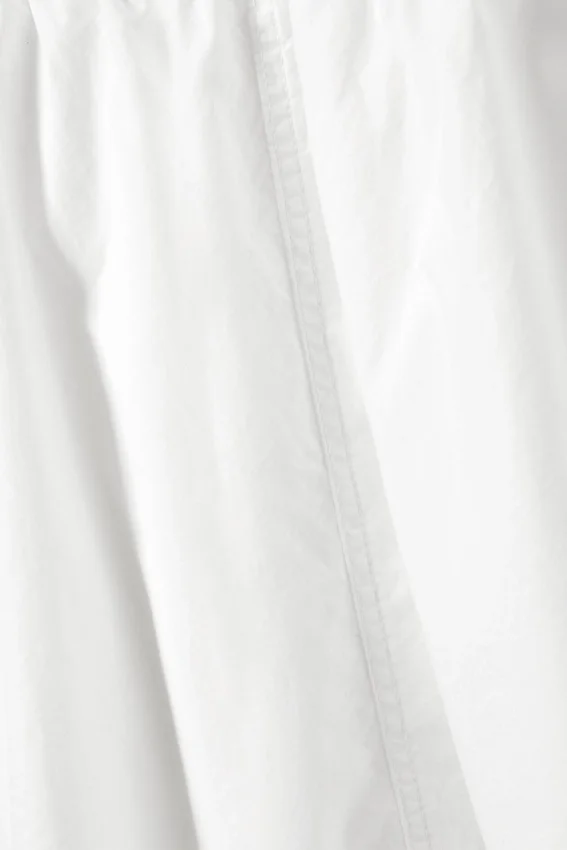 Cotton Poplin Midi Skirt – White Cotton Poplin Midi Skirt – White