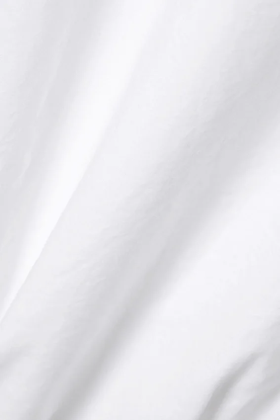 Cotton Poplin Tie-Detail Mini Dress – White Cotton Poplin Tie-Detail Mini Dress – White