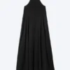 Cowl Neck A-Line Dress – Black Cowl Neck A-Line Dress – Black