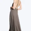 Cowl Neck A-Line Dress – Dark Mole Cowl Neck A-Line Dress – Dark Mole