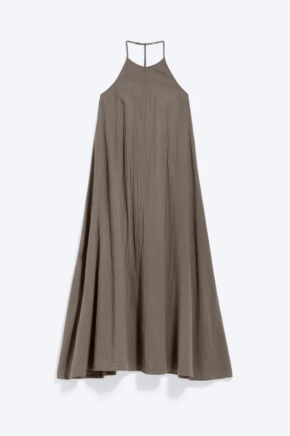 Cowl Neck A-Line Dress – Dark Mole Cowl Neck A-Line Dress – Dark Mole