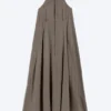 Cowl Neck A-Line Dress – Dark Mole Cowl Neck A-Line Dress – Dark Mole