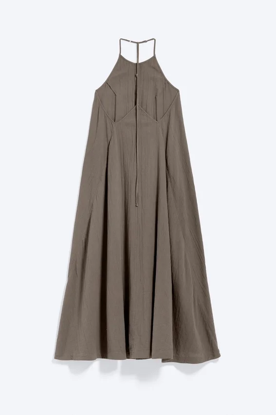 Cowl Neck A-Line Dress – Dark Mole Cowl Neck A-Line Dress – Dark Mole