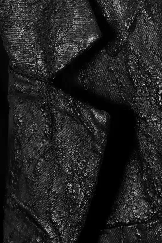 Cracked Single-Breasted Blazer – Black Cracked Single-Breasted Blazer – Black
