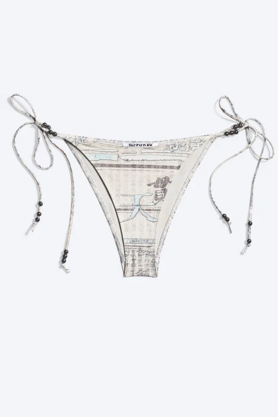 Creature Tie Bikini Bottom – Dusty Light Mole Creature Tie Bikini Bottom – Dusty Light Mole