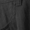 Crinkle Low Waist Loose Fit Trousers – Dark Grey