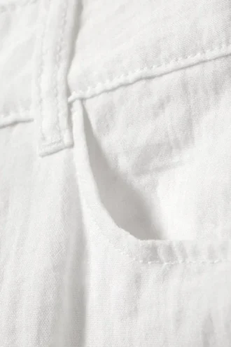 Crinkle Low Waist Loose Fit Trousers – White Crinkle Low Waist Loose Fit Trousers – White