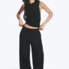 Crinkled Cotton Trousers – Black Crinkled Cotton Trousers – Black