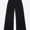 Crinkled Cotton Trousers – Black Crinkled Cotton Trousers – Black