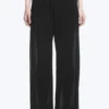 Crinkled Low-Rise Wide-Leg Trousers – Black Crinkled Low-Rise Wide-Leg Trousers – Black