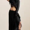 Crinkled Maxi Skirt – Dark Grey Crinkled Maxi Skirt – Dark Grey