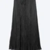 Crinkled Maxi Skirt – Dark Grey Crinkled Maxi Skirt – Dark Grey