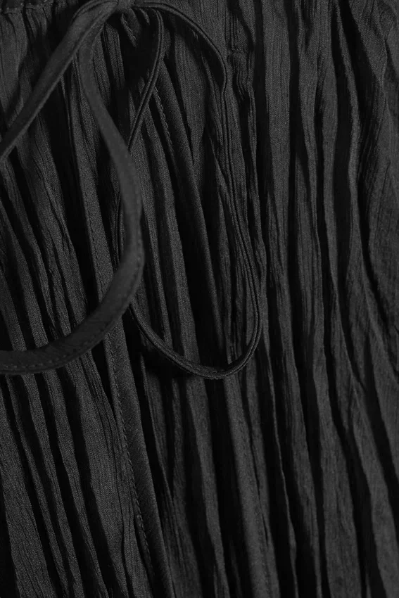 Crinkled Maxi Skirt – Dark Grey Crinkled Maxi Skirt – Dark Grey