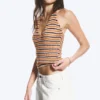 Crochet Halterneck Top – Striped Orange Crochet Halterneck Top – Striped Orange