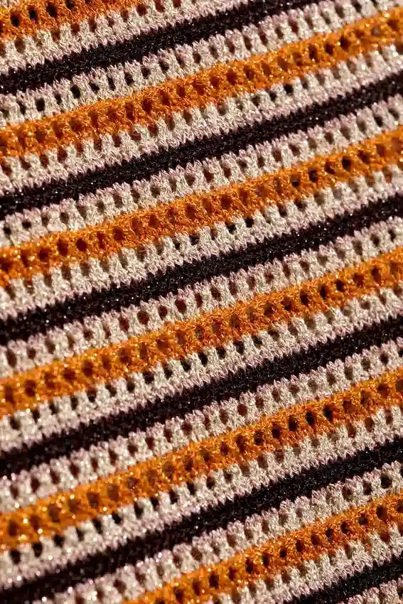 Crochet Halterneck Top – Striped Orange Crochet Halterneck Top – Striped Orange