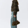 Cropped Boxy Zip Jacket – Dark Brown Check Cropped Boxy Zip Jacket – Dark Brown Check