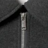 Cropped Boxy Zip Jacket – Dark Grey Melange Cropped Boxy Zip Jacket – Dark Grey Melange