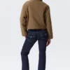 Cropped Boxy Zip Jacket – Soft Brown Cropped Boxy Zip Jacket – Soft Brown