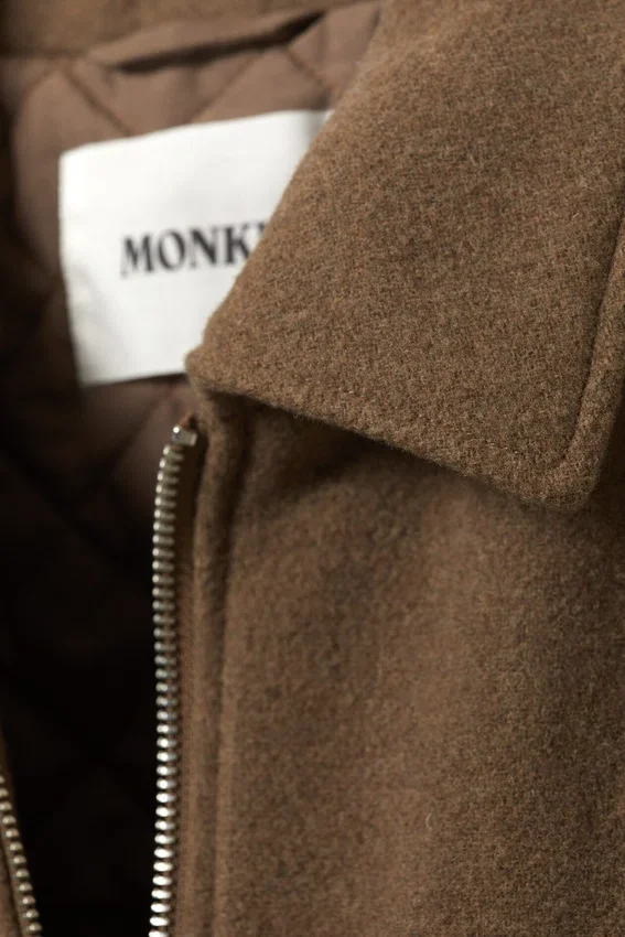 Cropped Boxy Zip Jacket – Soft Brown Cropped Boxy Zip Jacket – Soft Brown