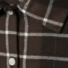 Cropped Checked Flannel Shirt – Checked Brown Cropped Checked Flannel Shirt – Checked Brown