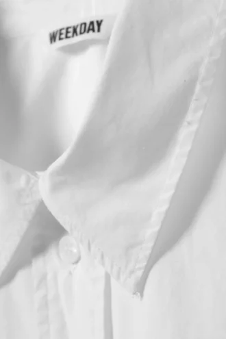Cropped Cotton Poplin Shirt – White