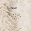 Cropped Faux Fur Trim Jacket – Dusty White – Black Dots Cropped Faux Fur Trim Jacket – Dusty White – Black Dots