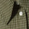 Cropped Loose Cargo Shirt – Checked Dark Khaki Green Cropped Loose Cargo Shirt – Checked Dark Khaki Green