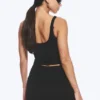 Cropped Plunge Sports Top – Black Cropped Plunge Sports Top – Black