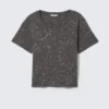 Cropped Printed Ribbed Cotton T-Shirt – Black – Acid Spray Cropped Printed Ribbed Cotton T-Shirt – Black – Acid Spray