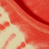 Cropped Printed Ribbed Cotton T-Shirt – Bright Red Tie-Dye Cropped Printed Ribbed Cotton T-Shirt – Bright Red Tie-Dye