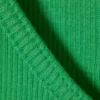 Cropped Ribbed Cotton Tank – Bright Green Cropped Ribbed Cotton Tank – Bright Green